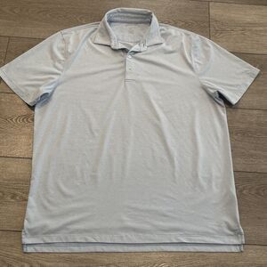 Johnnie O Polo Shirt Mens XL Blue Stripes Lightweight Athletic Golf Preppy